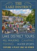 Lake District For All Your Holidays Needs Poster Style Large Metal Wall Art