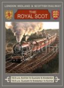 The Royal Scot Steam Train Nostalgic Poster Style Large Metal Wall Art