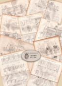 Job lot 9 Scarce Zerah Colburn Locomotive Railways Large Diagrams Prints-1.