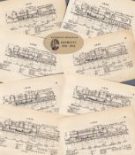 Job lot L.M.S.R. Railway Locomotive Detailed Diagram 85-Year-Old-3.