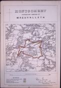Montgomery Machynlleth Wales Boundary Commission 157-Year-Old Antique Map.
