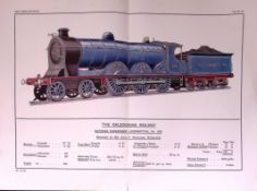 The Caledonian Railway 115 Years-Old Antique Double Book Plate.