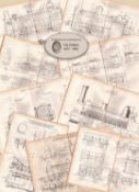 Job lot 9 Scarce Zerah Colburn Locomotive Railways Large Diagrams Prints-2