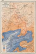 WWI Battle Map of the Western Front Near Loos, Northern France