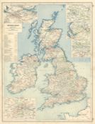 The British Railway Showing Each Rail company's Routes Detailed Coloured Map
