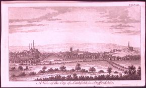 The City Of Litchfield Rare 1776 Georgian Copper Plate Antique Engraving -82