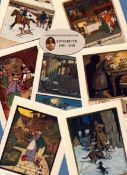 Job-Lot 7 Cecil Aldin Old Christmas 1908 Antique Coloured Illustrations-2.