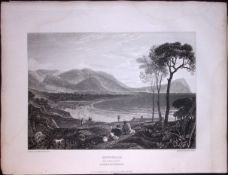 J.M.W Turner “Minehead Somerset” Views from a Southern Coast Rare Copper Engraving-47