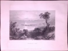 Wales Swansea Bay WH Bartlett 183 Years-Old Antique Steel Engraving-37