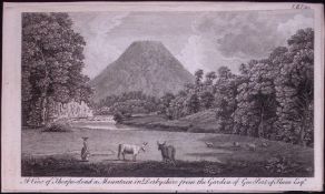 Thorpe Village Derbyshire Rare Georgian Copper Antique Engraving 1776-36