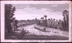 London Highgate Upper Holloway Rare 1776 Georgian Copper Plate Antique Engraving -76