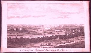 London Richmond Hill Rare 1776 Georgian Copper Plate Antique Engraving-90