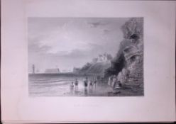 Lancashire-New Brighton WH Bartlett 183 Years-Old Antique Steel Engraving-15