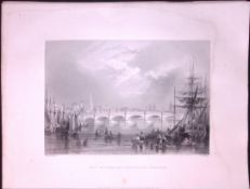 Scotland Glasgow WH Bartlett 183 Years-Old Antique Steel Engraving-32