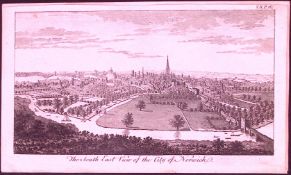 City of Norwich Rare 1776 Georgian Copper Plate Antique Engraving -64