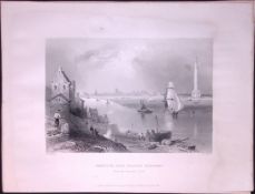 Great Yarmouth Nelson Column WH Bartlett 183 Years-Old Antique Steel Engraving-28