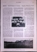 Antique Newspaper Report & Pictures 1900 FA Cup Final Bury v Southampton