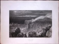 J.M.W Turner “Lands End Cornwall” Views from a Southern Coast Rare Copper Engraving-41