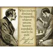 The World of Sherlock Holmes and Dr Watson Famous Quote Metal Wall Art
