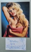 Brigitte Bardot Original Signature With Photograph