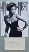 Eartha Kitt Original Signature With Photograph