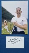 Dave Mackay Original Signature With Photograph
