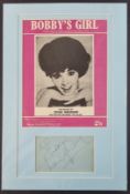 Susan Maughan Original Signature In Mounted Display