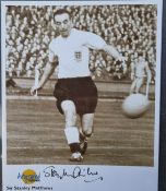 Sir Stanley Matthews Original Signature On Biography Photo