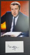 David Frost Original Signature With Photograph
