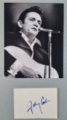 Johnny Cash Original Signature With Photograph