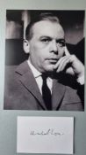 Herbert Lom Original Signature With Photograph