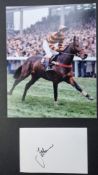 John Francome Original Signature With Photograph