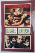 Adam Ant Original Signed Pound Notes In Mounted Display
