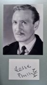 Leslie Phillips Original Signature With Photograph
