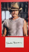 Charles Bronson Original Signature With Photograph