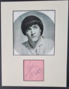P.J. Proby Original Signature In Mounted Display