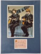 Peter and Gordon Original Signatures In Mounted Display