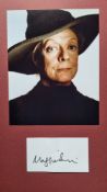 Maggie Smith Original Signature With Photograph