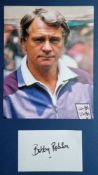 Bobby Robson Original Signature With Photograph