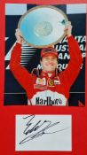 Eddie Irvine Original Signature With Photograph