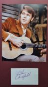 Glen Campbell Original Signature With Photograph
