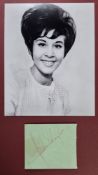 Helen Shapiro Original Signature With Photograph