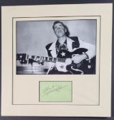 Slim Whitman Original Signature In Mounted Display