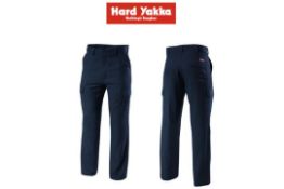 9 x Hard Yakka Workwear Trousers Pants Navy L8c