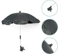 6 x Clair de Lune Universal Waterproof Pushchair Parasol - Black RRP £12.99 ea L11