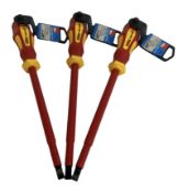 3 x New Hilka 6in Insulated Soft Grip Screwdrivers L1b