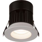 2 x LED Recessed Spotlight, Aluminum, Round, 800 Lumens RRP £25.00 L12b