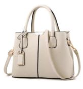 Elevate Your Style with the Ultimate PU Leather Tote Bag! Cream