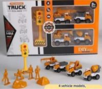 Model Pull-Back Engineering Vehicle City Builder Drop-Resistant Engineering Vehicle Set