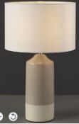 New Harbour Studio Hado Gloss Taupe & White Table Light